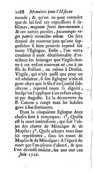 Mémoires pour l'histoire des sciences & des beaux-arts recüeillies par l'ordre de Son Altesse Serenissime Monseigneur Prince souverain de Dombes