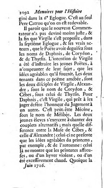 Mémoires pour l'histoire des sciences & des beaux-arts recüeillies par l'ordre de Son Altesse Serenissime Monseigneur Prince souverain de Dombes