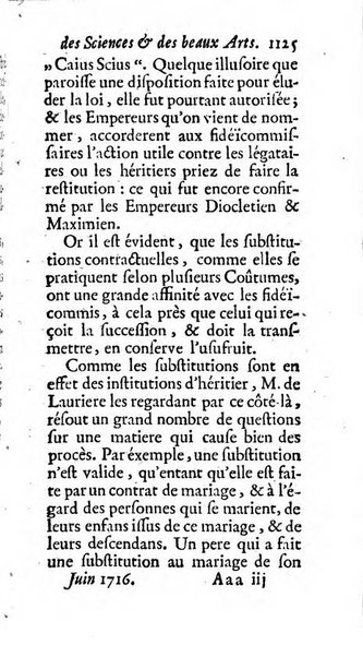 Mémoires pour l'histoire des sciences & des beaux-arts recüeillies par l'ordre de Son Altesse Serenissime Monseigneur Prince souverain de Dombes