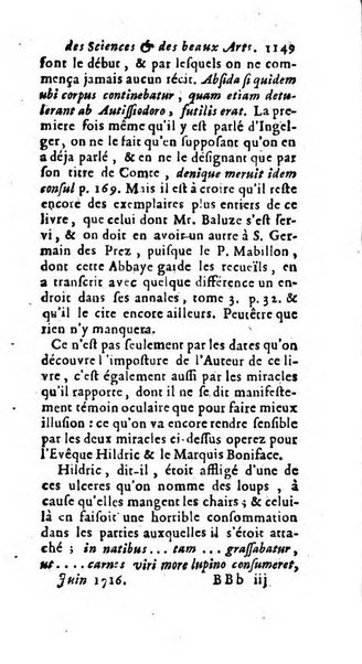 Mémoires pour l'histoire des sciences & des beaux-arts recüeillies par l'ordre de Son Altesse Serenissime Monseigneur Prince souverain de Dombes