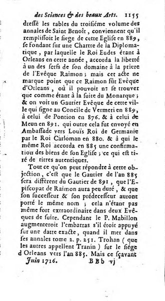 Mémoires pour l'histoire des sciences & des beaux-arts recüeillies par l'ordre de Son Altesse Serenissime Monseigneur Prince souverain de Dombes