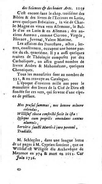 Mémoires pour l'histoire des sciences & des beaux-arts recüeillies par l'ordre de Son Altesse Serenissime Monseigneur Prince souverain de Dombes