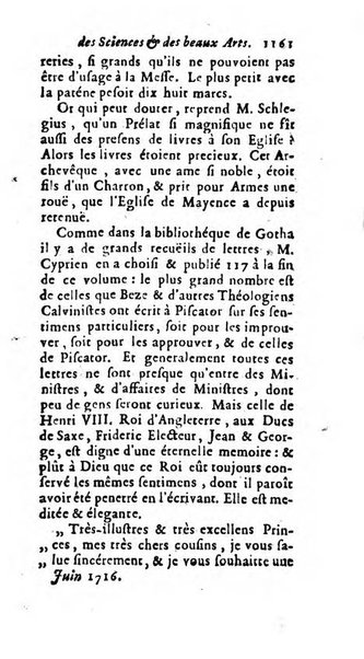 Mémoires pour l'histoire des sciences & des beaux-arts recüeillies par l'ordre de Son Altesse Serenissime Monseigneur Prince souverain de Dombes