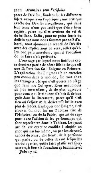 Mémoires pour l'histoire des sciences & des beaux-arts recüeillies par l'ordre de Son Altesse Serenissime Monseigneur Prince souverain de Dombes