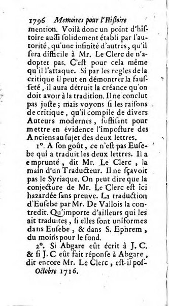 Mémoires pour l'histoire des sciences & des beaux-arts recüeillies par l'ordre de Son Altesse Serenissime Monseigneur Prince souverain de Dombes