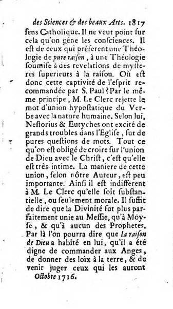 Mémoires pour l'histoire des sciences & des beaux-arts recüeillies par l'ordre de Son Altesse Serenissime Monseigneur Prince souverain de Dombes