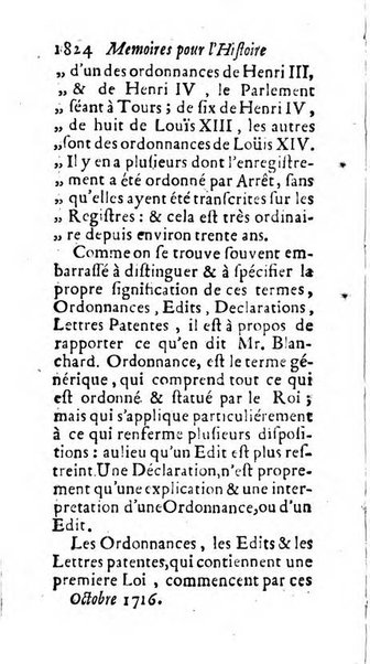 Mémoires pour l'histoire des sciences & des beaux-arts recüeillies par l'ordre de Son Altesse Serenissime Monseigneur Prince souverain de Dombes