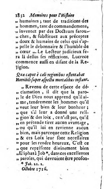 Mémoires pour l'histoire des sciences & des beaux-arts recüeillies par l'ordre de Son Altesse Serenissime Monseigneur Prince souverain de Dombes