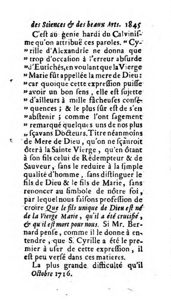 Mémoires pour l'histoire des sciences & des beaux-arts recüeillies par l'ordre de Son Altesse Serenissime Monseigneur Prince souverain de Dombes