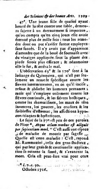 Mémoires pour l'histoire des sciences & des beaux-arts recüeillies par l'ordre de Son Altesse Serenissime Monseigneur Prince souverain de Dombes