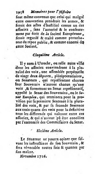 Mémoires pour l'histoire des sciences & des beaux-arts recüeillies par l'ordre de Son Altesse Serenissime Monseigneur Prince souverain de Dombes