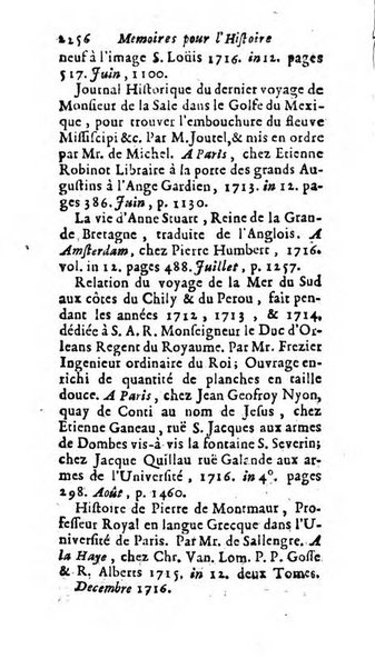 Mémoires pour l'histoire des sciences & des beaux-arts recüeillies par l'ordre de Son Altesse Serenissime Monseigneur Prince souverain de Dombes