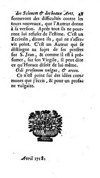 Mémoires pour l'histoire des sciences & des beaux-arts recüeillies par l'ordre de Son Altesse Serenissime Monseigneur Prince souverain de Dombes