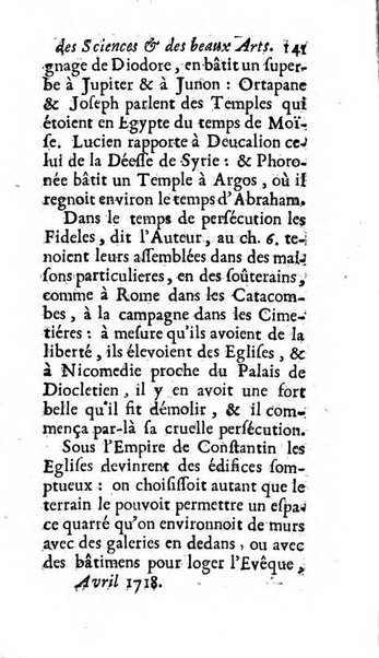 Mémoires pour l'histoire des sciences & des beaux-arts recüeillies par l'ordre de Son Altesse Serenissime Monseigneur Prince souverain de Dombes