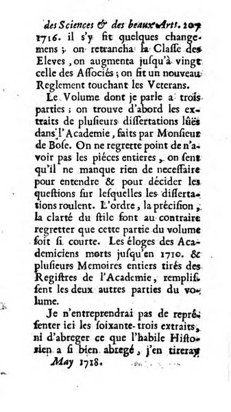 Mémoires pour l'histoire des sciences & des beaux-arts recüeillies par l'ordre de Son Altesse Serenissime Monseigneur Prince souverain de Dombes