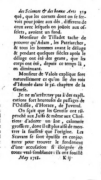 Mémoires pour l'histoire des sciences & des beaux-arts recüeillies par l'ordre de Son Altesse Serenissime Monseigneur Prince souverain de Dombes