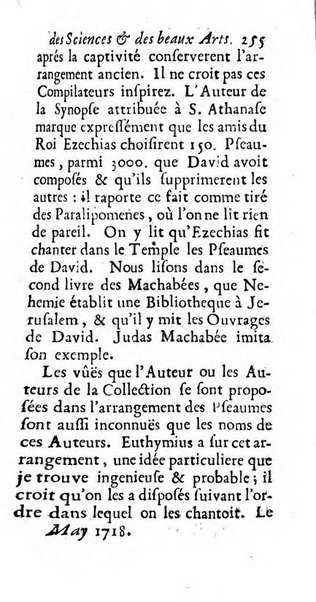 Mémoires pour l'histoire des sciences & des beaux-arts recüeillies par l'ordre de Son Altesse Serenissime Monseigneur Prince souverain de Dombes