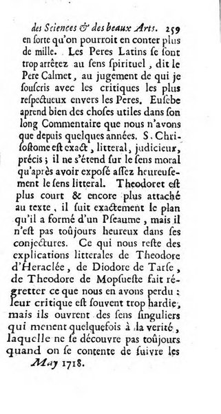 Mémoires pour l'histoire des sciences & des beaux-arts recüeillies par l'ordre de Son Altesse Serenissime Monseigneur Prince souverain de Dombes