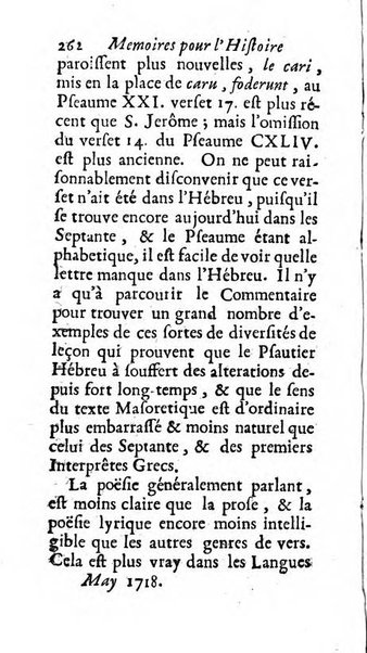 Mémoires pour l'histoire des sciences & des beaux-arts recüeillies par l'ordre de Son Altesse Serenissime Monseigneur Prince souverain de Dombes