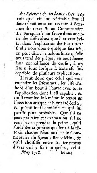 Mémoires pour l'histoire des sciences & des beaux-arts recüeillies par l'ordre de Son Altesse Serenissime Monseigneur Prince souverain de Dombes