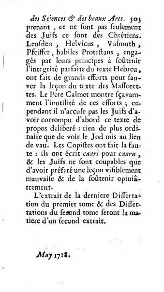 Mémoires pour l'histoire des sciences & des beaux-arts recüeillies par l'ordre de Son Altesse Serenissime Monseigneur Prince souverain de Dombes