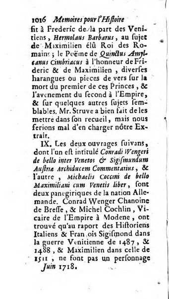 Mémoires pour l'histoire des sciences & des beaux-arts recüeillies par l'ordre de Son Altesse Serenissime Monseigneur Prince souverain de Dombes