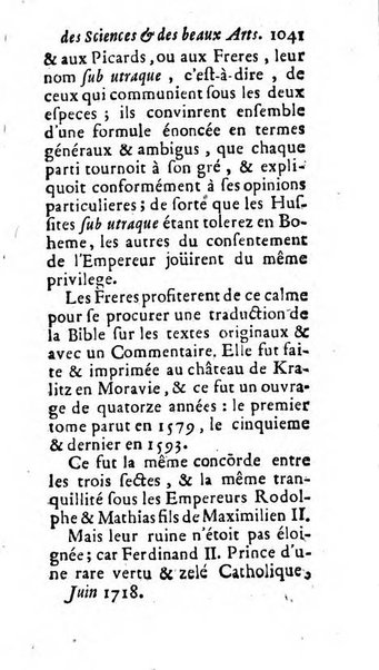 Mémoires pour l'histoire des sciences & des beaux-arts recüeillies par l'ordre de Son Altesse Serenissime Monseigneur Prince souverain de Dombes