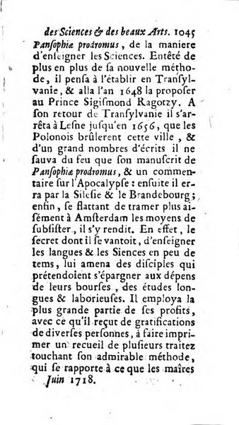 Mémoires pour l'histoire des sciences & des beaux-arts recüeillies par l'ordre de Son Altesse Serenissime Monseigneur Prince souverain de Dombes