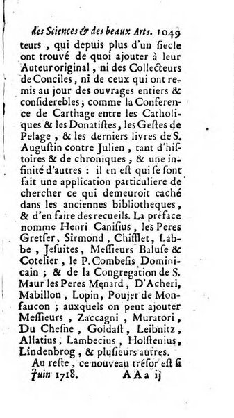 Mémoires pour l'histoire des sciences & des beaux-arts recüeillies par l'ordre de Son Altesse Serenissime Monseigneur Prince souverain de Dombes