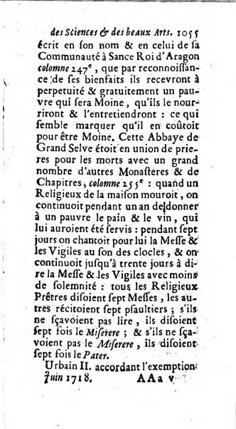 Mémoires pour l'histoire des sciences & des beaux-arts recüeillies par l'ordre de Son Altesse Serenissime Monseigneur Prince souverain de Dombes