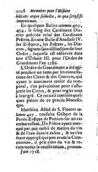 Mémoires pour l'histoire des sciences & des beaux-arts recüeillies par l'ordre de Son Altesse Serenissime Monseigneur Prince souverain de Dombes