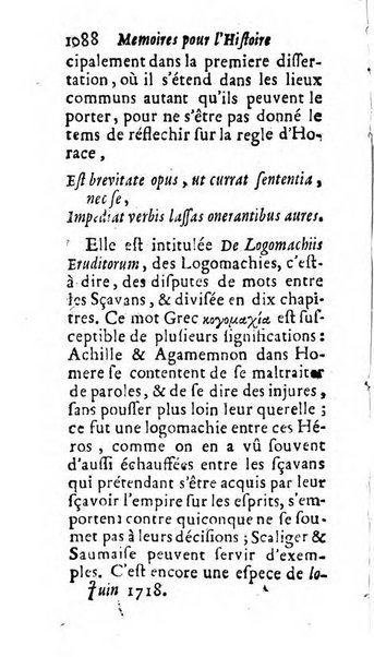 Mémoires pour l'histoire des sciences & des beaux-arts recüeillies par l'ordre de Son Altesse Serenissime Monseigneur Prince souverain de Dombes