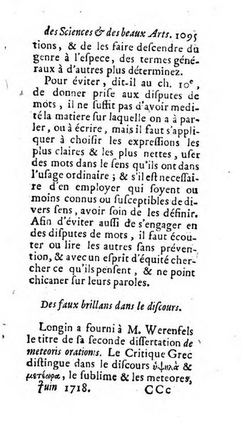 Mémoires pour l'histoire des sciences & des beaux-arts recüeillies par l'ordre de Son Altesse Serenissime Monseigneur Prince souverain de Dombes