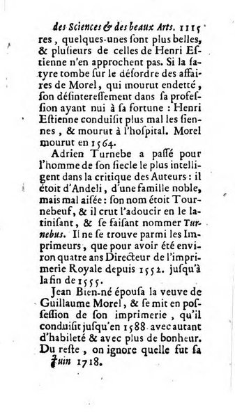 Mémoires pour l'histoire des sciences & des beaux-arts recüeillies par l'ordre de Son Altesse Serenissime Monseigneur Prince souverain de Dombes