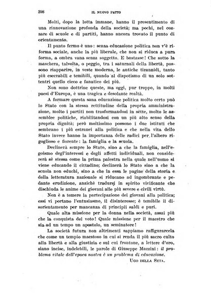 Il nuovo patto rassegna italiana di pensiero e di azione