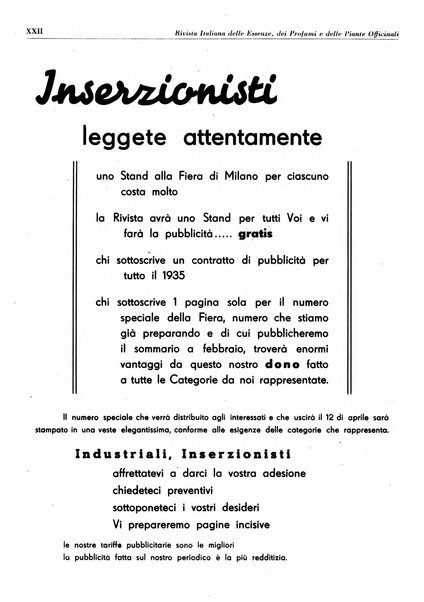 Rivista italiana delle essenze, dei profumi e delle piante officinali organo di propaganda del gruppo produttori materie aromatiche della Federazione nazionale fascista industrie chimiche ed affini