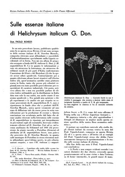 Rivista italiana delle essenze, dei profumi e delle piante officinali organo di propaganda del gruppo produttori materie aromatiche della Federazione nazionale fascista industrie chimiche ed affini