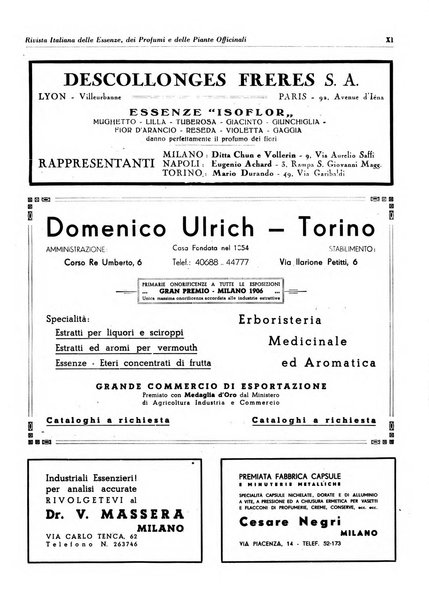 Rivista italiana delle essenze, dei profumi e delle piante officinali organo di propaganda del gruppo produttori materie aromatiche della Federazione nazionale fascista industrie chimiche ed affini