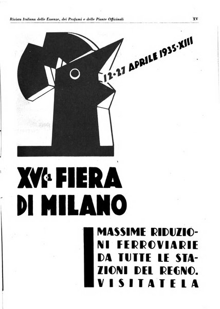 Rivista italiana delle essenze, dei profumi e delle piante officinali organo di propaganda del gruppo produttori materie aromatiche della Federazione nazionale fascista industrie chimiche ed affini