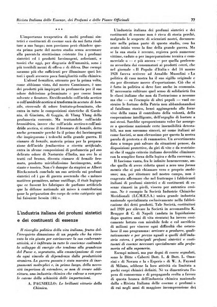 Rivista italiana delle essenze, dei profumi e delle piante officinali organo di propaganda del gruppo produttori materie aromatiche della Federazione nazionale fascista industrie chimiche ed affini