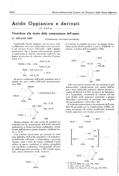 Rivista italiana delle essenze, dei profumi e delle piante officinali organo di propaganda del gruppo produttori materie aromatiche della Federazione nazionale fascista industrie chimiche ed affini