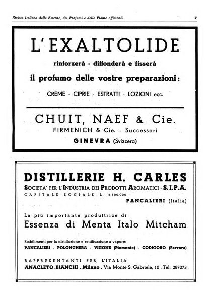 Rivista italiana delle essenze, dei profumi e delle piante officinali organo di propaganda del gruppo produttori materie aromatiche della Federazione nazionale fascista industrie chimiche ed affini