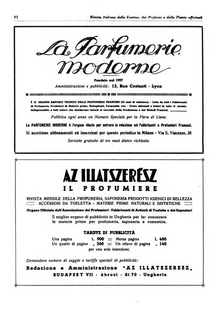 Rivista italiana delle essenze, dei profumi e delle piante officinali organo di propaganda del gruppo produttori materie aromatiche della Federazione nazionale fascista industrie chimiche ed affini