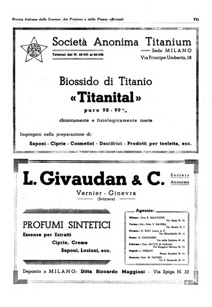 Rivista italiana delle essenze, dei profumi e delle piante officinali organo di propaganda del gruppo produttori materie aromatiche della Federazione nazionale fascista industrie chimiche ed affini