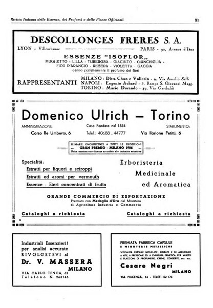 Rivista italiana delle essenze, dei profumi e delle piante officinali organo di propaganda del gruppo produttori materie aromatiche della Federazione nazionale fascista industrie chimiche ed affini