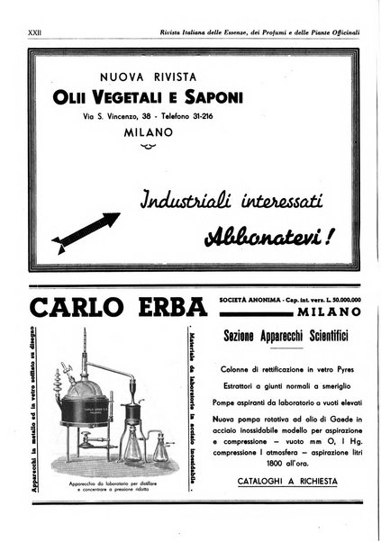 Rivista italiana delle essenze, dei profumi e delle piante officinali organo di propaganda del gruppo produttori materie aromatiche della Federazione nazionale fascista industrie chimiche ed affini