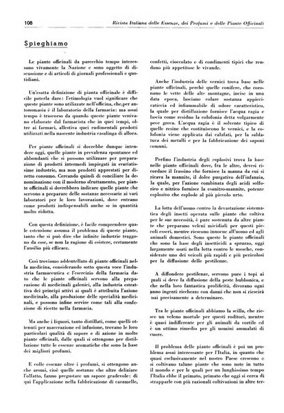 Rivista italiana delle essenze, dei profumi e delle piante officinali organo di propaganda del gruppo produttori materie aromatiche della Federazione nazionale fascista industrie chimiche ed affini