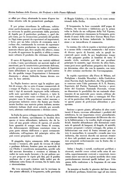 Rivista italiana delle essenze, dei profumi e delle piante officinali organo di propaganda del gruppo produttori materie aromatiche della Federazione nazionale fascista industrie chimiche ed affini