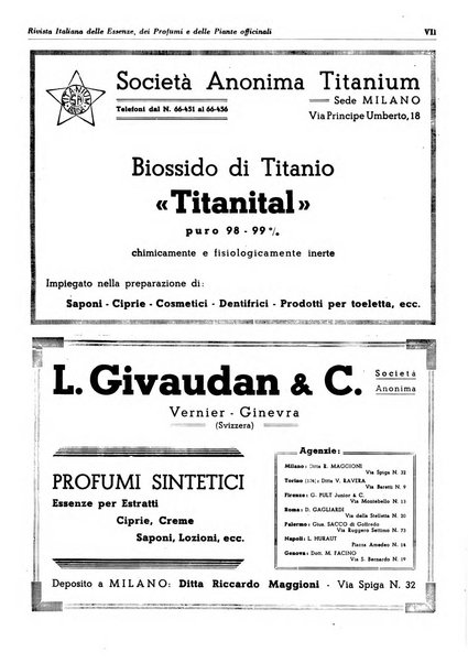 Rivista italiana delle essenze, dei profumi e delle piante officinali organo di propaganda del gruppo produttori materie aromatiche della Federazione nazionale fascista industrie chimiche ed affini