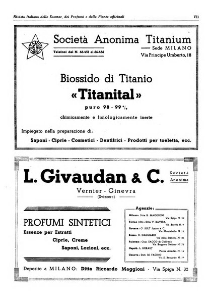 Rivista italiana delle essenze, dei profumi e delle piante officinali organo di propaganda del gruppo produttori materie aromatiche della Federazione nazionale fascista industrie chimiche ed affini